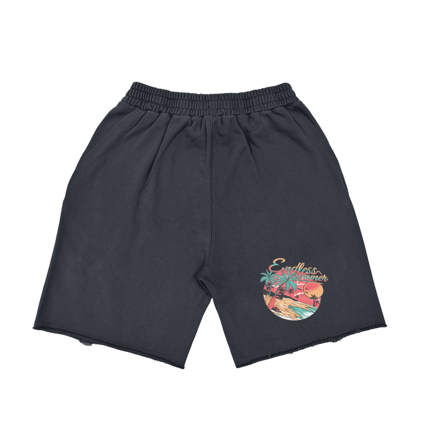 PREEVISION MENS Heavyweight  Vintage Washed  Tiger Stripes Short Pants