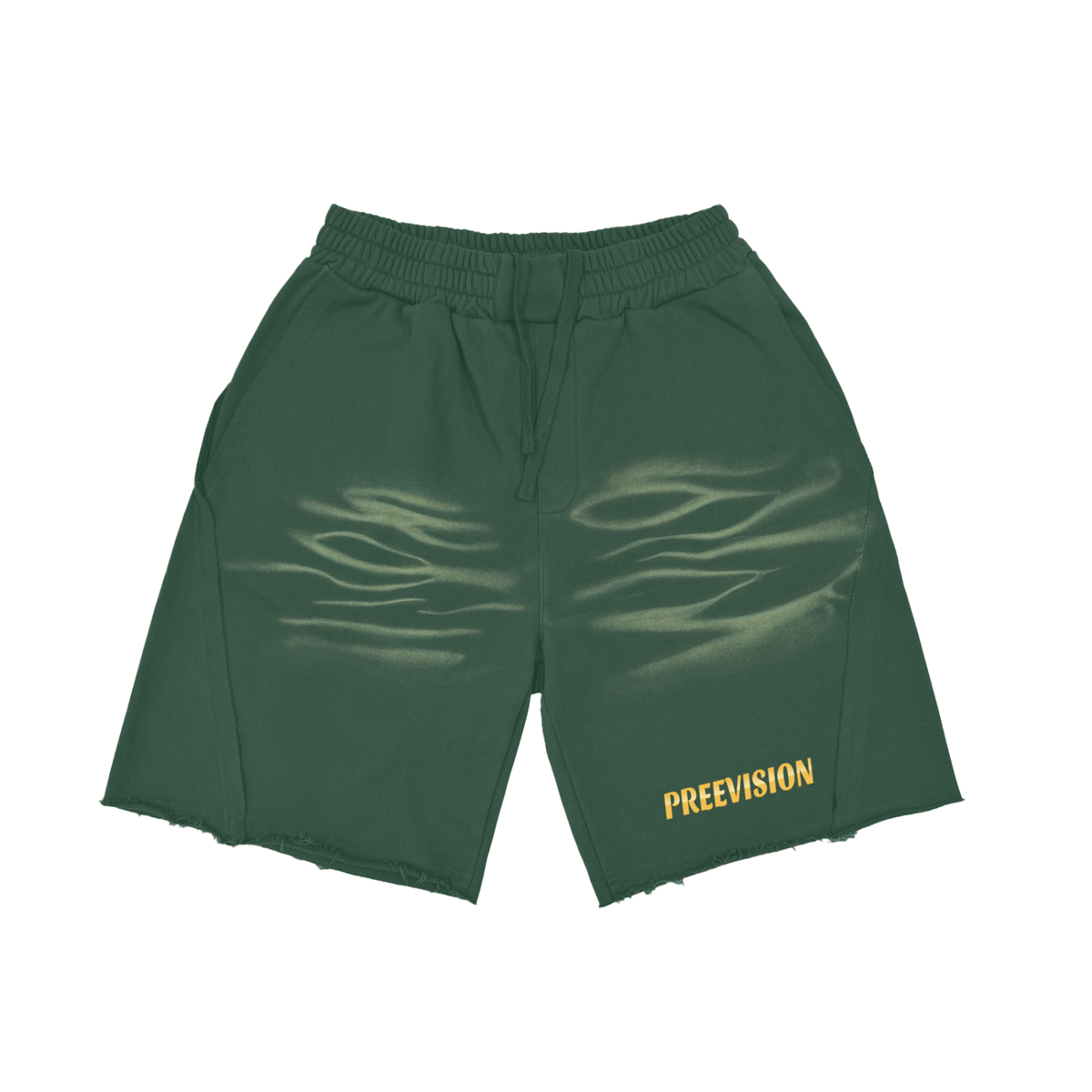 PREEVISION MENS Heavyweight  Vintage Washed  Tiger Stripes Short Pants