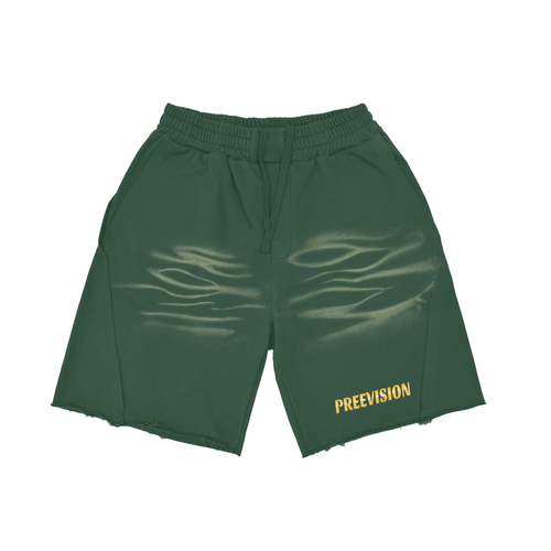 PREEVISION MENS Heavyweight  Vintage Washed  Tiger Stripes Short Pants