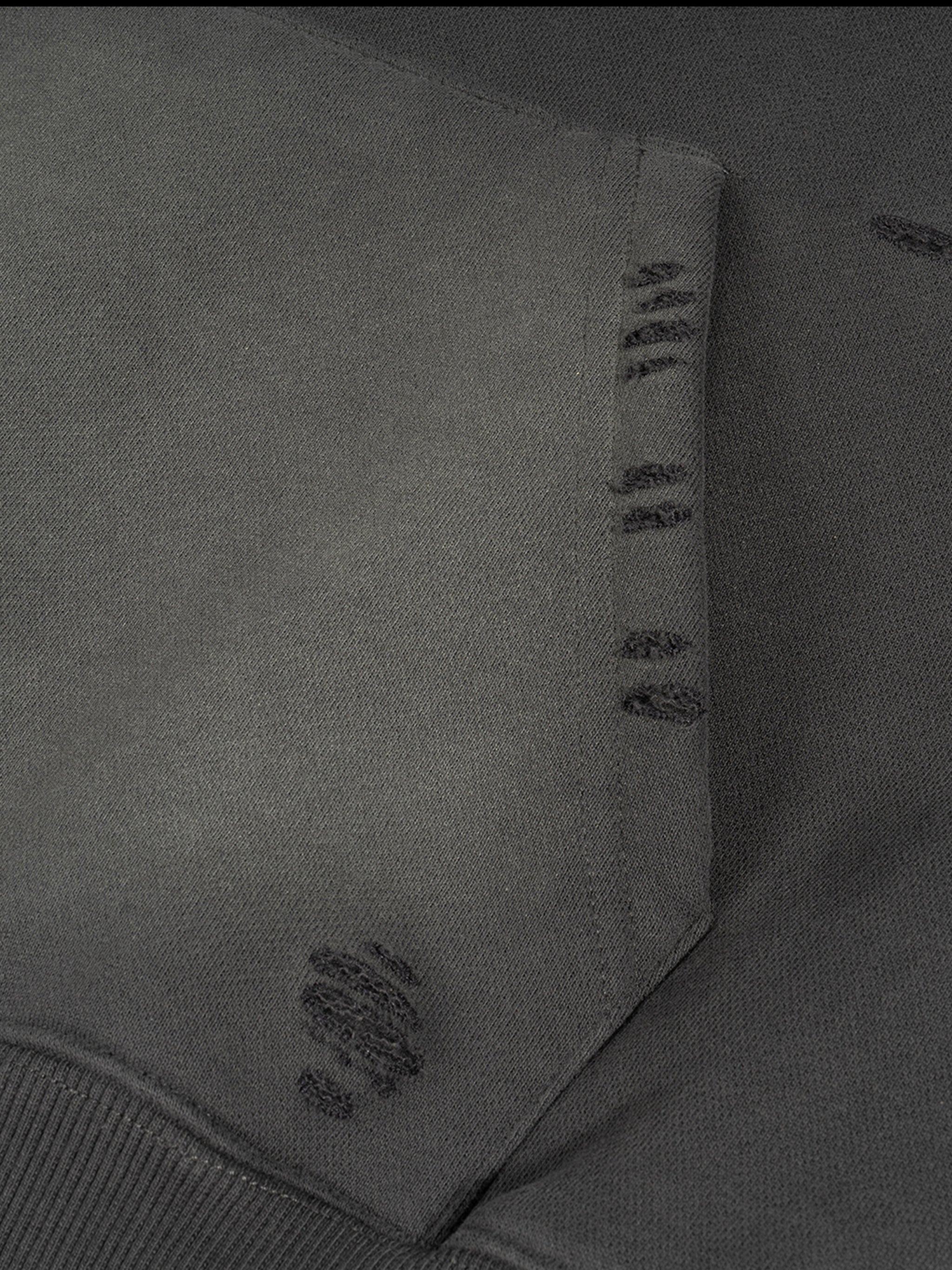 PREEVISION MENS Frayed Sunfade Boxy Fleece Hoodie